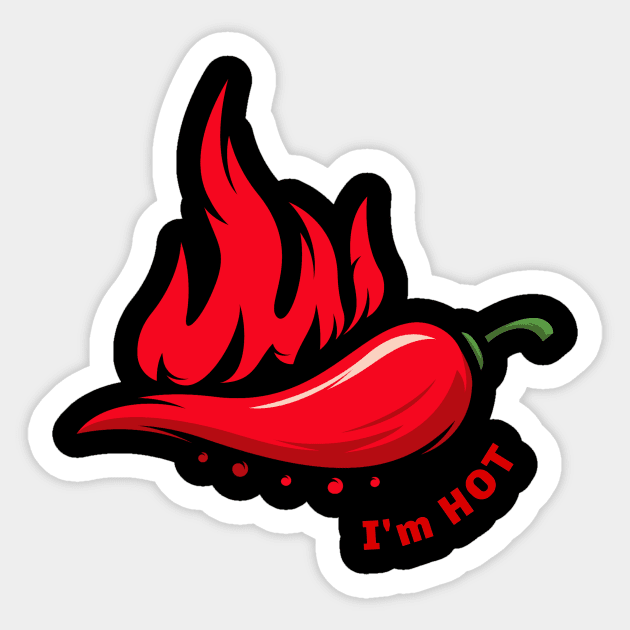 I'm hot Sticker by Wavey's